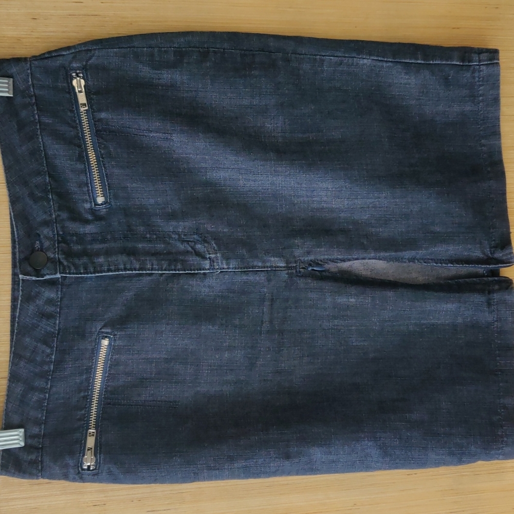 Lux denim pencil skirt